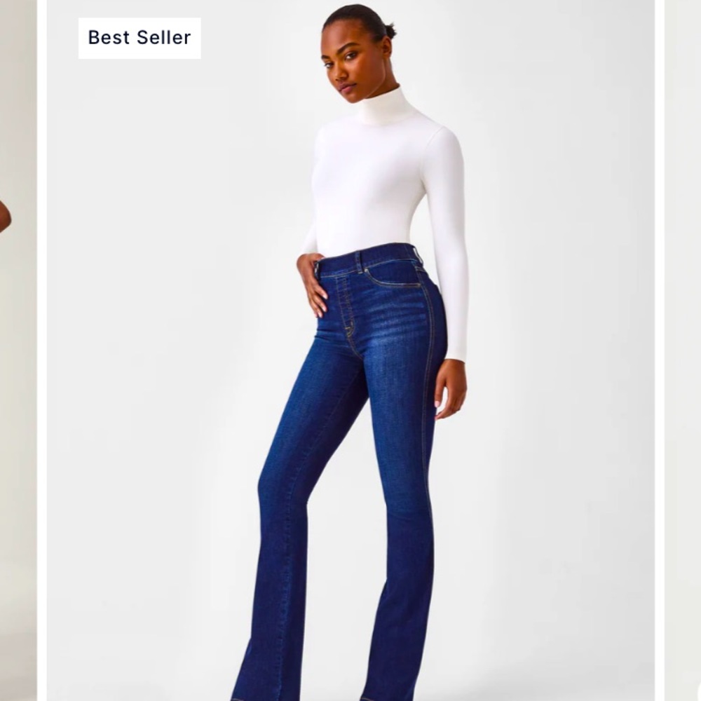 NWT Spanx Flare Jeans in Midnight Shade Size Medium Tall